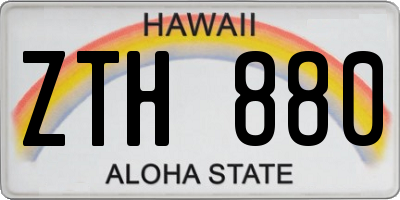 HI license plate ZTH880