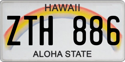 HI license plate ZTH886