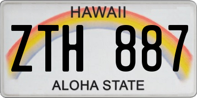 HI license plate ZTH887