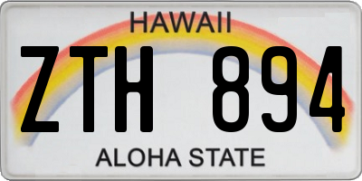 HI license plate ZTH894