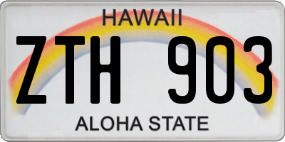 HI license plate ZTH903