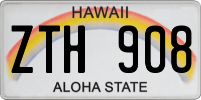 HI license plate ZTH908