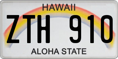 HI license plate ZTH910