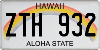 HI license plate ZTH932