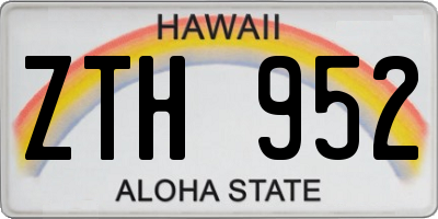 HI license plate ZTH952