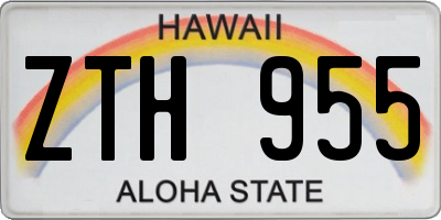 HI license plate ZTH955