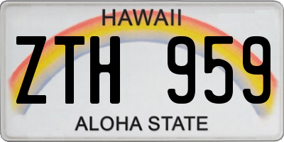 HI license plate ZTH959