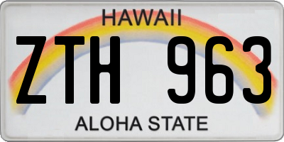 HI license plate ZTH963