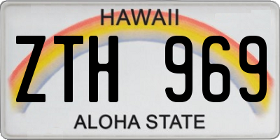 HI license plate ZTH969
