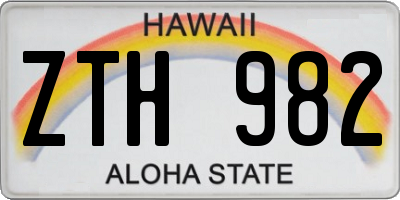 HI license plate ZTH982