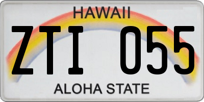 HI license plate ZTI055