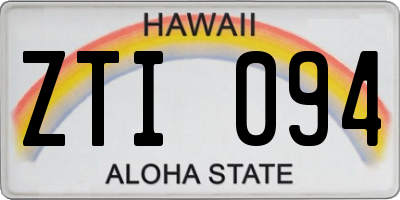 HI license plate ZTI094