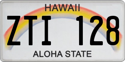 HI license plate ZTI128