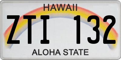 HI license plate ZTI132