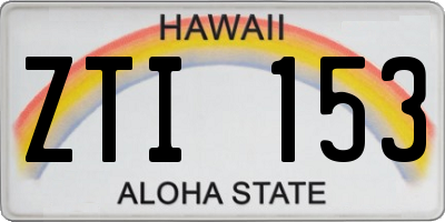 HI license plate ZTI153
