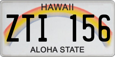HI license plate ZTI156