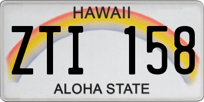 HI license plate ZTI158