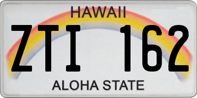 HI license plate ZTI162