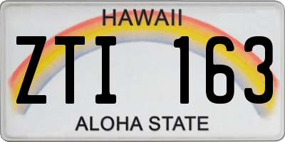 HI license plate ZTI163