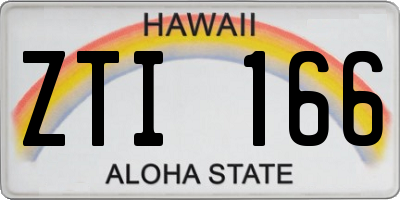 HI license plate ZTI166