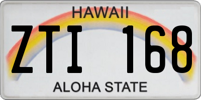 HI license plate ZTI168