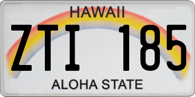 HI license plate ZTI185