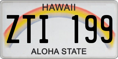 HI license plate ZTI199