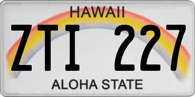 HI license plate ZTI227