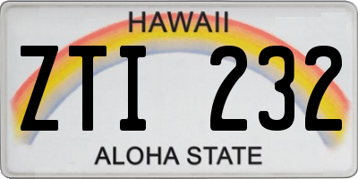 HI license plate ZTI232