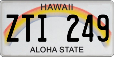 HI license plate ZTI249