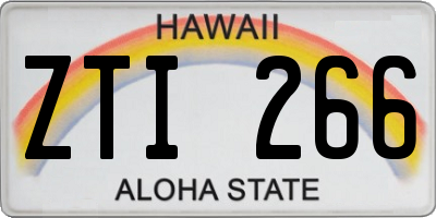 HI license plate ZTI266