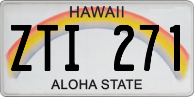 HI license plate ZTI271