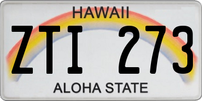 HI license plate ZTI273