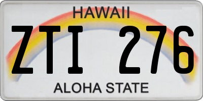 HI license plate ZTI276