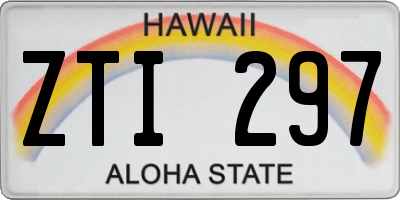 HI license plate ZTI297