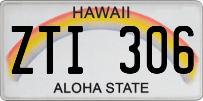 HI license plate ZTI306