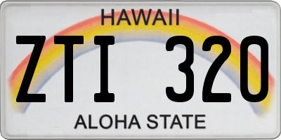 HI license plate ZTI320
