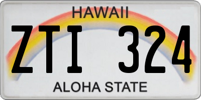 HI license plate ZTI324
