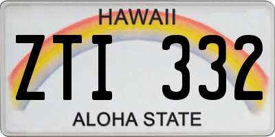 HI license plate ZTI332