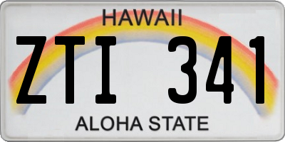 HI license plate ZTI341