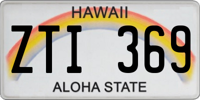 HI license plate ZTI369