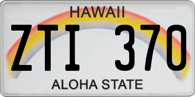HI license plate ZTI370
