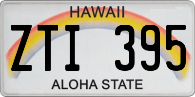 HI license plate ZTI395