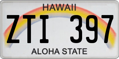 HI license plate ZTI397