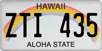 HI license plate ZTI435