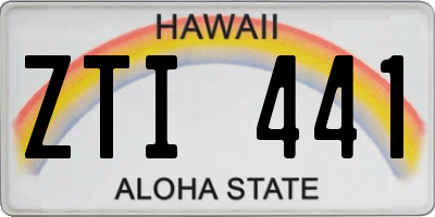 HI license plate ZTI441