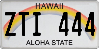 HI license plate ZTI444