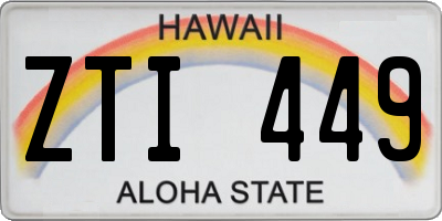 HI license plate ZTI449