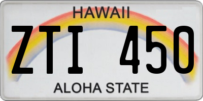 HI license plate ZTI450