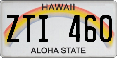 HI license plate ZTI460